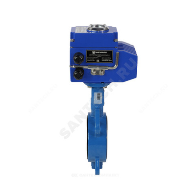 Затвор дисковый поворотный чугун 2011A Ду 300 Ру16 межфл с электроприводом Q-600 230В диск нерж манжета EPDM Benarmo