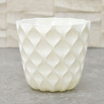 Горшок цветочный Wave 0,65л d115мм, белоснежный жасмин