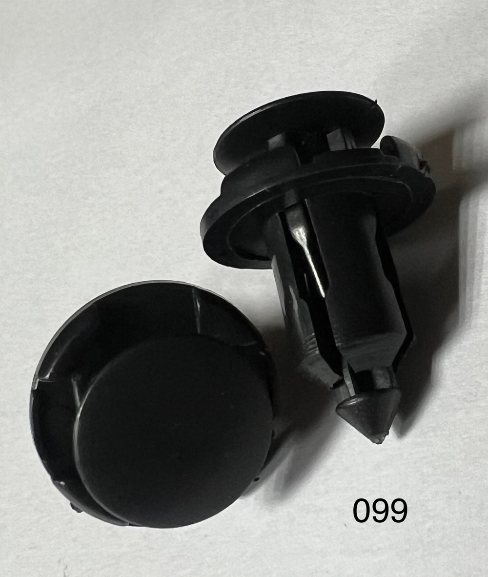 Клипса иномарка  d- 9 (защелка)  (20шт/уп)  Код- 099