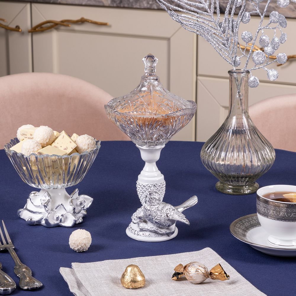 Сахарница стеклянная с крышкой Терра Сонг Белый