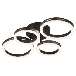 Светильник потолочный светодиодный Rivoli Flora 6191-201 LED 75Вт 3000-6000К чёрный с пультом | Rivoli