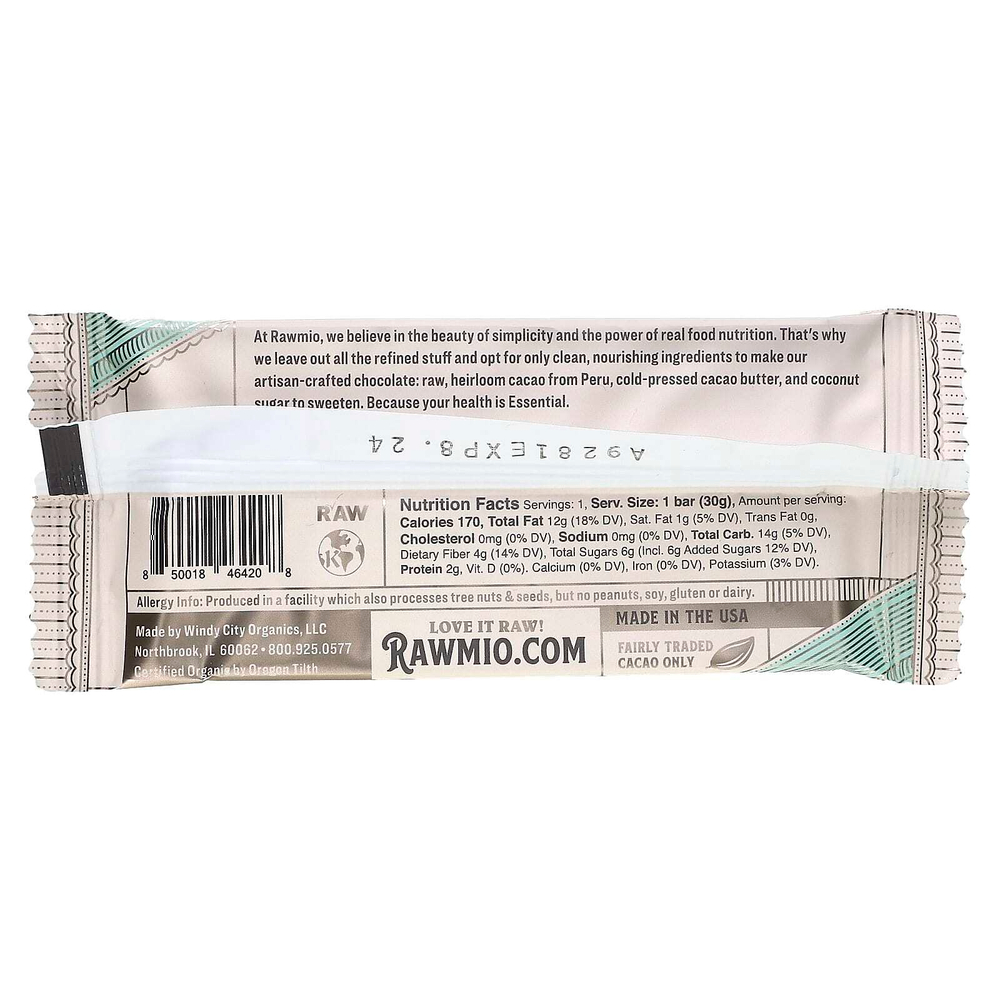 Rawmio, Essential Bar, органический необработанный шоколад, 70% какао, оригинальный, 30 г (1,1 унции)