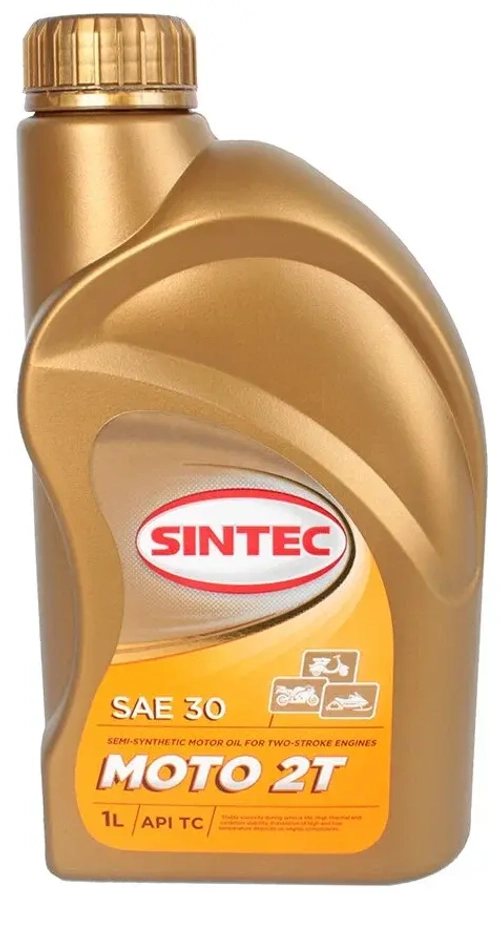 Масло Sintec Мото 2T TC красное п/синтетика 1л