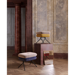 Пуф Bergenson Bjorn Pea, велюр, бежевый/желтый