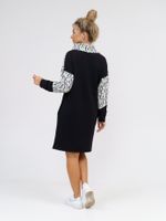 920 Платье "Черный/буквы/зеленый" SveTekst (Акция)