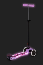 Самокат Maxi Micro Deluxe Glow Plus (светящийся) LED яркий сиреневый
