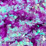 Хлопья Сиреневые перламутровые для дизайна ногтей, маникюра, бодиарта, макияжа...