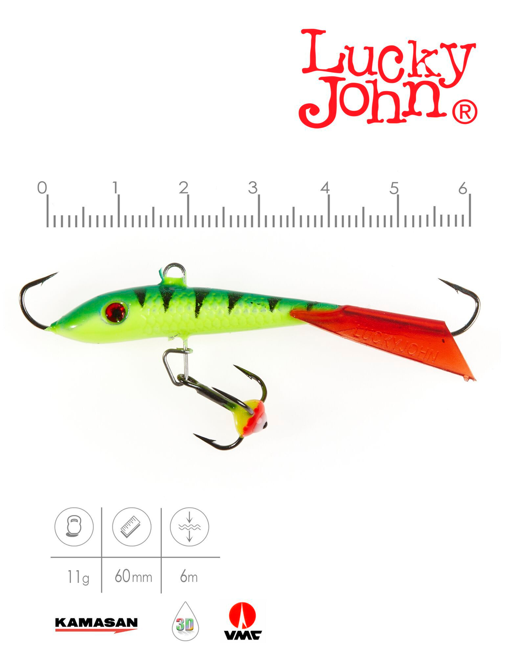 Балансир LUCKY JOHN Fin №4 (+тройник), цвет 36RT, арт. 71413-36RT