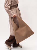 Замшевая сумка DBR 31373 серо-коричневый