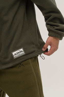 Толстовка KUL'TURA "HALF ZIP FLEECE" Хаки