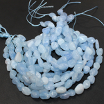 Аквамарин А галтовка бусины 6-8мм