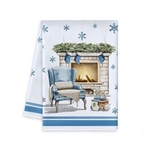 Полотенце кухонное «Winter - Камин» 40*57 см, микрофибра 200 гр/м2