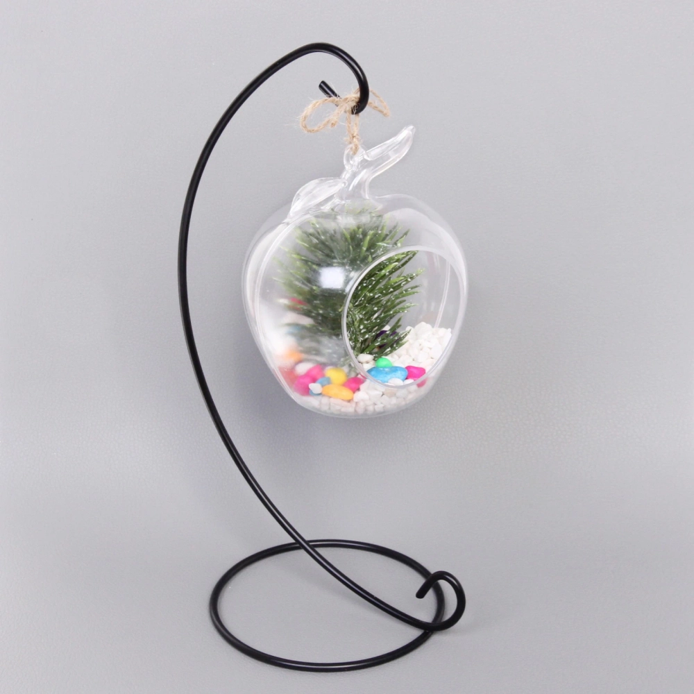 Кашпо подвесное пластиковое «Яблоко» 28,5*11*10см на металлической подставке