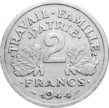 2 франка 1944 Франция, Режим Виши