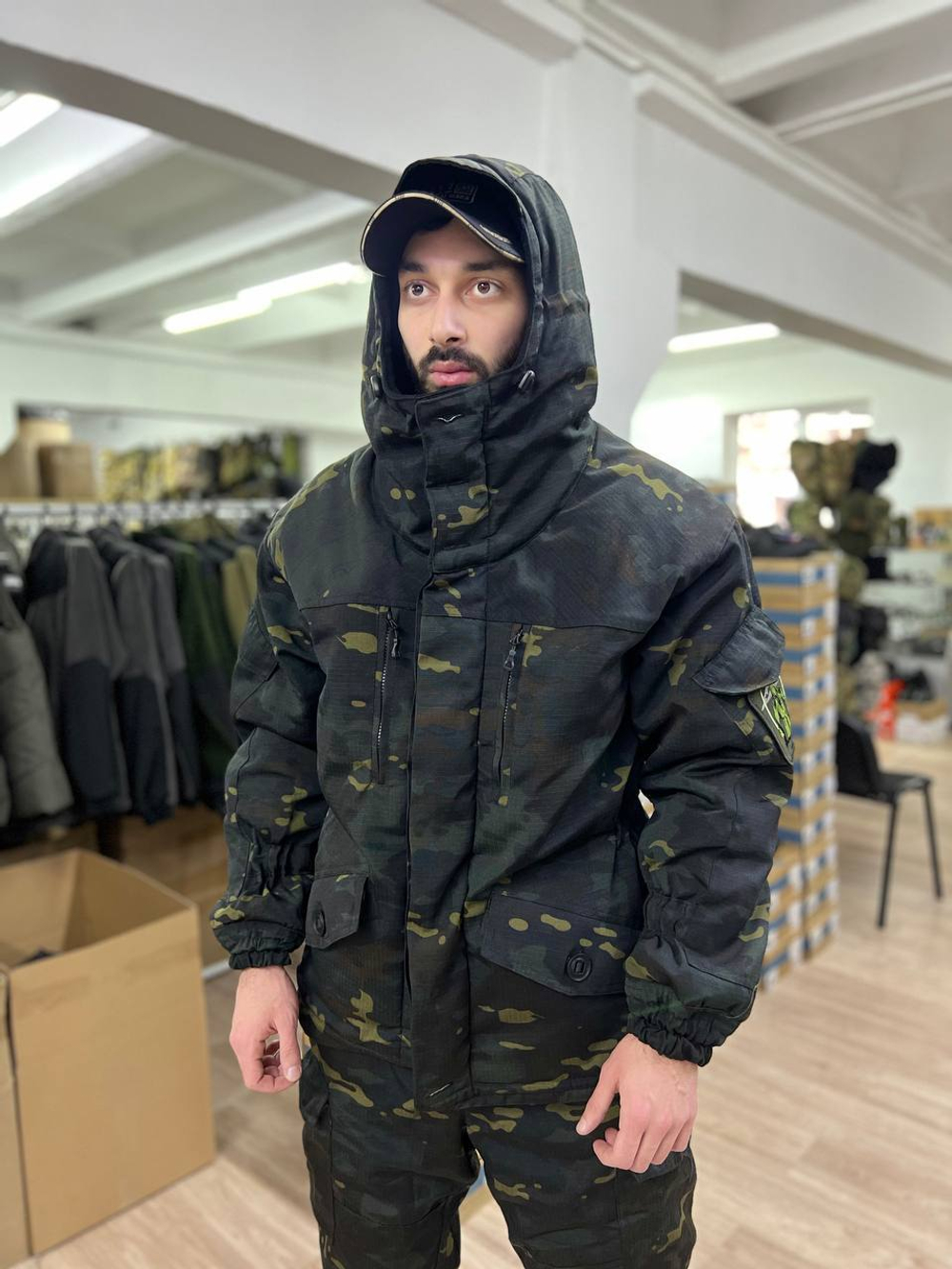 Костюм горка 5 зима / чёрный мультикам лайт 2