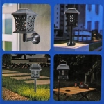 Фонарь садовый «Вечер» 12*12*13,5 см (h=60 см) на солнечной батарее (универсальный), Теплый белый