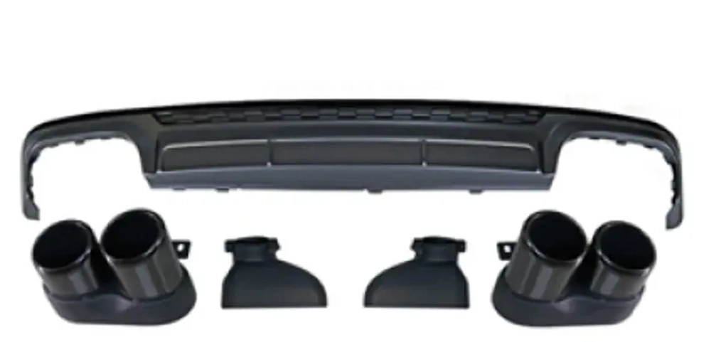 Диффузор с насадками на выхлоп для AUDI A6 C8 2018 - 2023 в стиле S6 Ауди