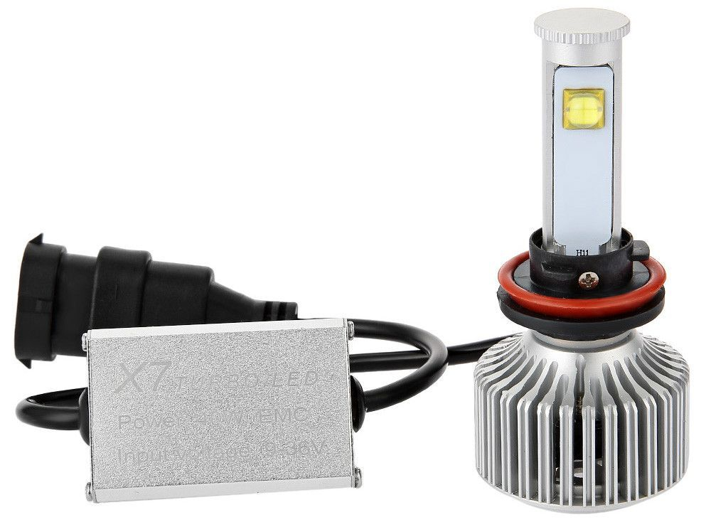 Светодиодная лампа H11/H8/H9 X7 Led, комплект 2шт
