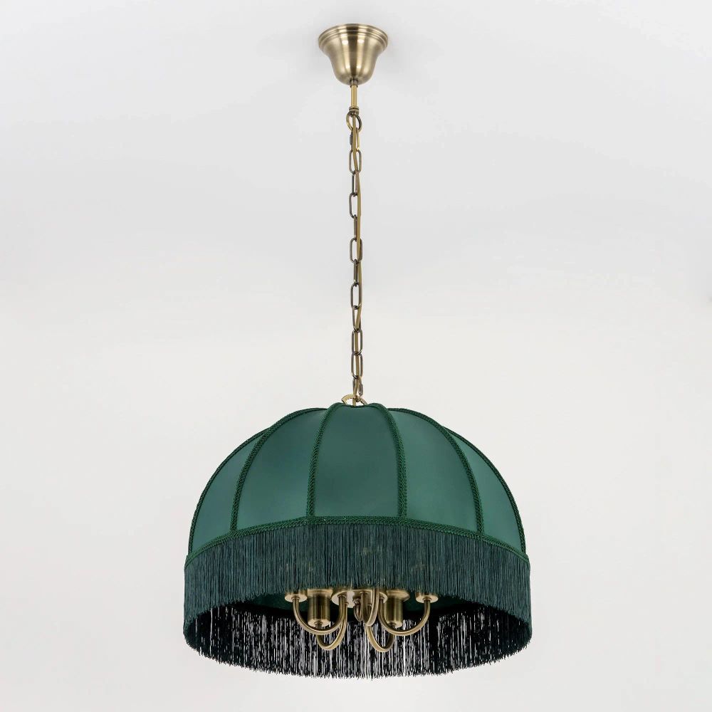 Citilux Базель CL407152 Люстра подвесная с зелёным абажуром