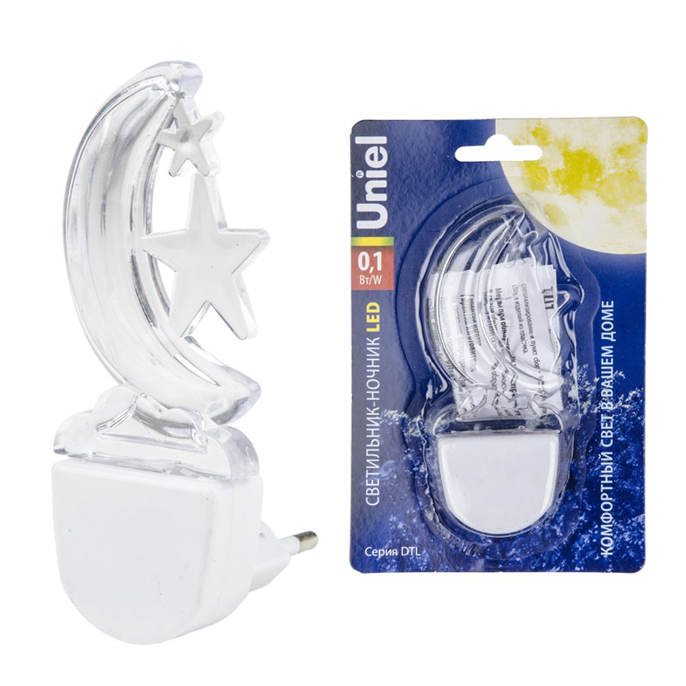 DTL-315 Месяц-White Светильник-ночник. Без выключателя. Белый. ТМ Uniel