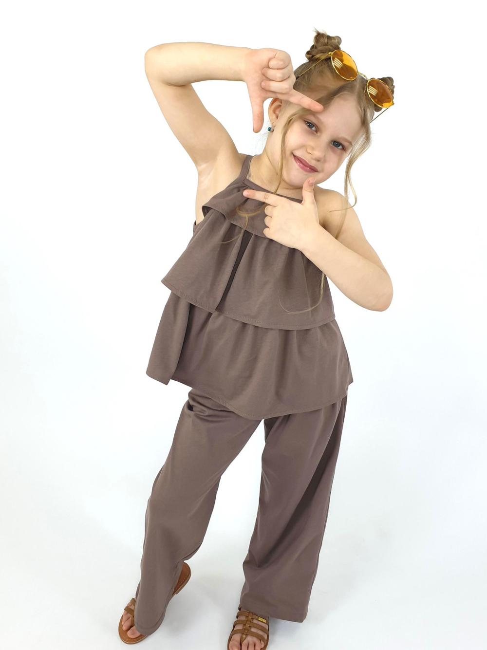 02-160-5 Комплект для девочки (джемпер+ брюки)