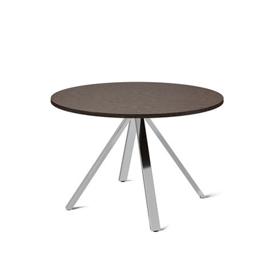 EXE Стол д/перег. круглый Хром ОРЕХ МАРОНЕ/ХРОМ