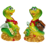 Фигурка новогодняя «Змея богатство» 9*8*13,5 см, микс