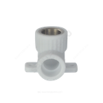 Угольник PP-R комбинированный белый Дн 20х3/4" ВР с креплением VALFEX 10120225