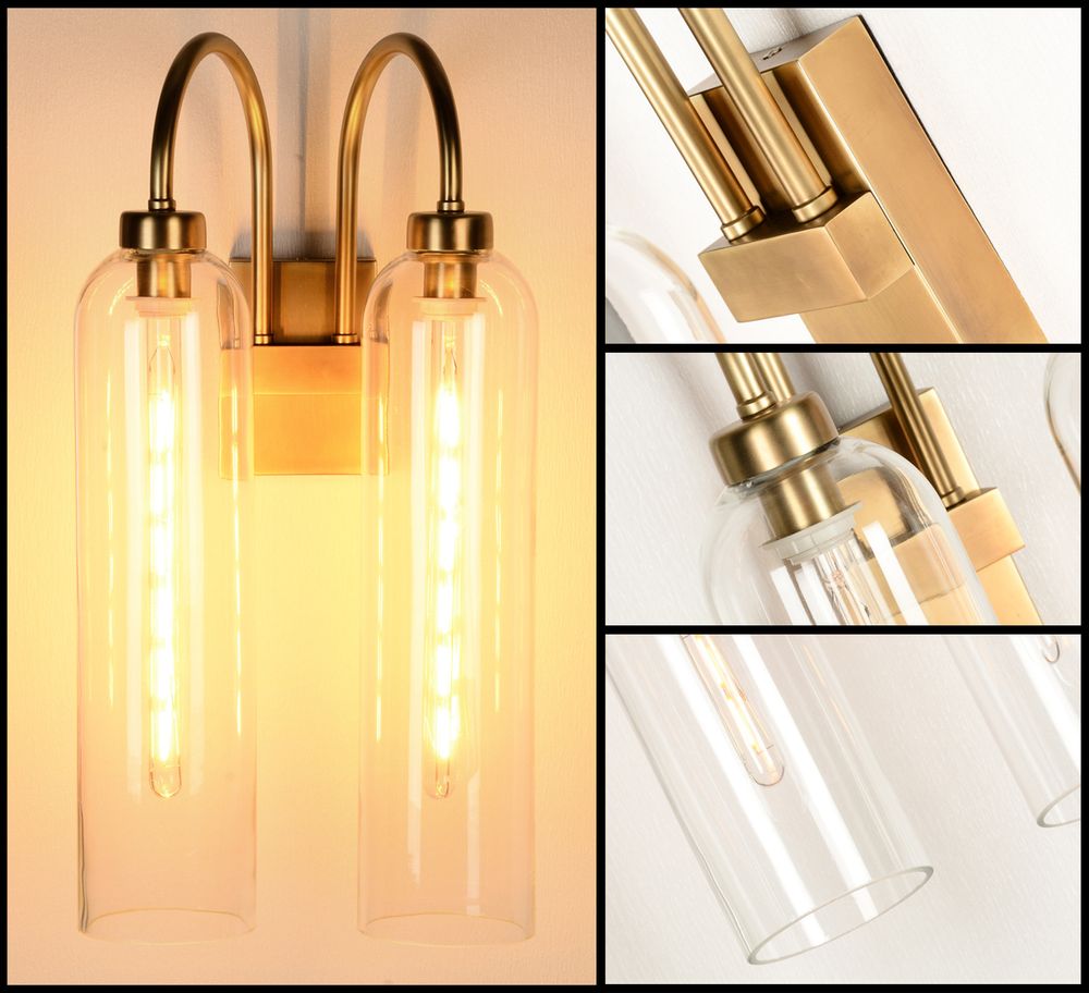 Настенный светильник BRWL7023 antique brass