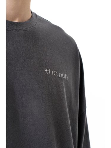 Графитовая оверсайз футболка с логотипом