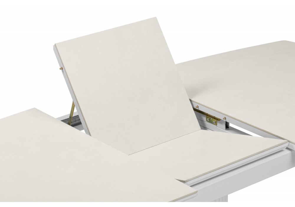 Керамический стол Woodville Фестер 160(200)х90 carmen light grey, белый