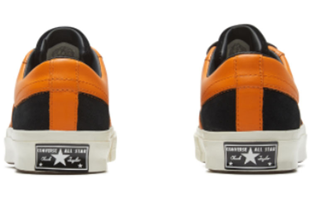 Converse one star Academy Anti-Slip Wear-Resistant Low Panel Shoes Male and Female Black Orange