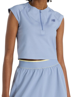 Женский топ теннисный New Balance Tournament Теннисная кепка - dusk shower