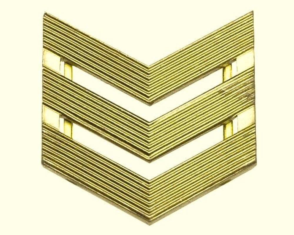 Лычка золотая металлическая ВС Сержант