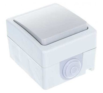 Блок "UNIVersal" серия "Аллегро", о/у, выключатель одноклавишный 10А + розетка одноместная с крышкой