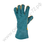 Краги спилковые зелёные (пр-во Foxweld)