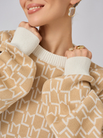 Джемпер оверсайз с логотипом "ML"