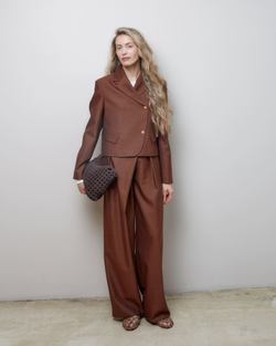 Жакет двубортный из шерсти Вивьен Вествуд корица