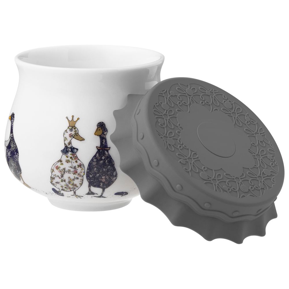 БАНКА LEFARD "FAMILY FARM" С СИЛИКОНОВОЙ КРЫШКОЙ 8*8*6,5 CM 180 МЛ