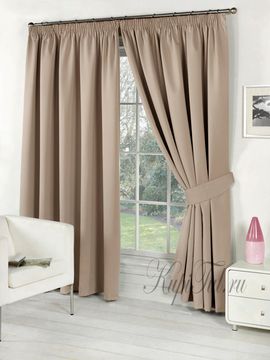Classic Blackout (Light Coffee) Шторы из однотонного матового блэкаута