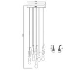 Подвесной светильник OMG07287-9 gold