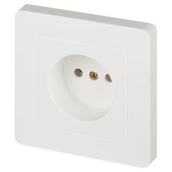 Розетка Intro Style 7-201-01 2P, 16А-250В, IP20, СУ, белый