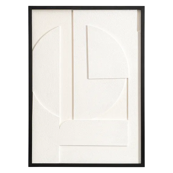 Фактурное панно с эффектом 3D Minimalism, 50х70 см, белый\бежевый