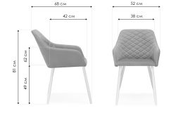 Кресло Стив синее / черное