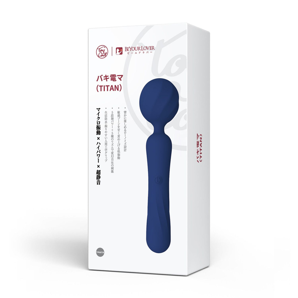 Wand-вибромассажер BeYourLover Titan, синий, силикон