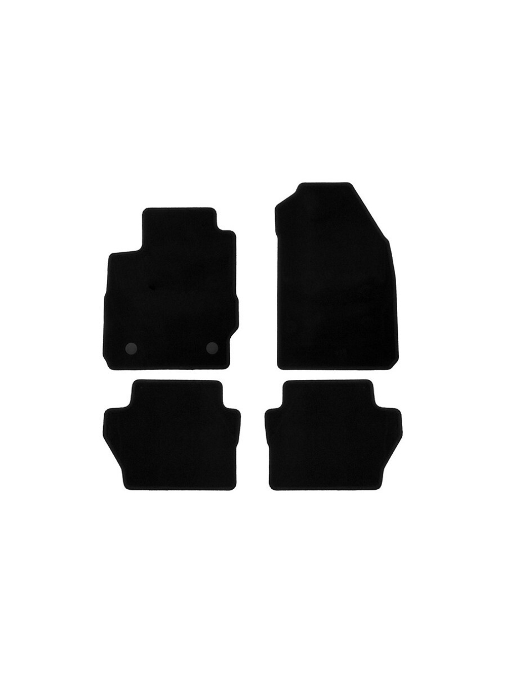 Коврики в салон для FORD Fiesta 2008-2013, 2012-2019, хэтчбек, седан, 4 шт. (текстиль) KLEVER01166701200K