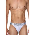 Мужские трусы танга светло-серые с принтом DARKZONE DZN6160