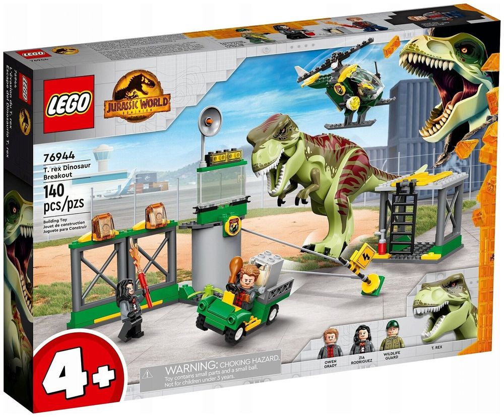 Конструктор LEGO Jurassic World 76944 Прорыв тираннозавра T-Рекса