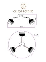 Люстра потолочная MIRIAM  E27*3*60W