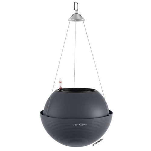 Кашпо Lechuza "Bola Color slate" (пластик), D32хH25 см